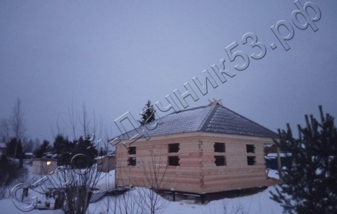 1 Брусовой дом ОД-9 8Х8, 64 м², Ленинградская область, Кировский район, поселок Апраксин (6)